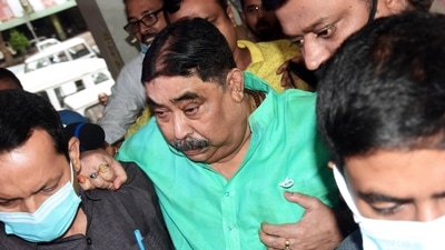 Trinamool Congress (TMC) leader Anubrata Mondal appears before CBI at their office at Nizam Palace in Kolkata. (Utpal Sarkar) Trinamool Congress (TMC) leader Anubrata Mondal appears before CBI at their office at Nizam Palace in Kolkata. (Utpal Sarkar)