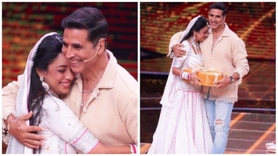 Akshay Kumar celebrated Rakhi with Rupali Ganguli on the sets of show Ravivaar with Star Parivaar where he had come to promote his film Raksha Bandhan. "Sharing photos from the set, Rupali captioned her post, "The mega star whom stardom has not changed. A very special person … A very special bond ….Reconnected after 30 years …" (Instagram/@rupaliganguly) Akshay Kumar celebrated Rakhi with Rupali Ganguli on the sets of show Ravivaar with Star Parivaar where he had come to promote his film Raksha Bandhan. "Sharing photos from the set, Rupali captioned her post, "The mega star whom stardom has not changed. A very special person … A very special bond ….Reconnected after 30 years …" (Instagram/@rupaliganguly)