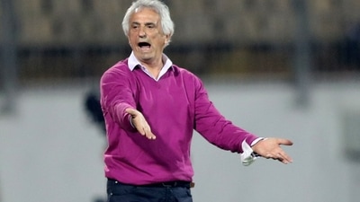 Vahid Halilhodzic reacts at the Africa Cup of Nations (REUTERS)
