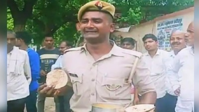 In a video that has gone viral on social media, police constable Manoj Kumar lamented the inferior food quality which was being served at the mess in the Reserve Police Lines. (ANI) In a video that has gone viral on social media, police constable Manoj Kumar lamented the inferior food quality which was being served at the mess in the Reserve Police Lines. (ANI)