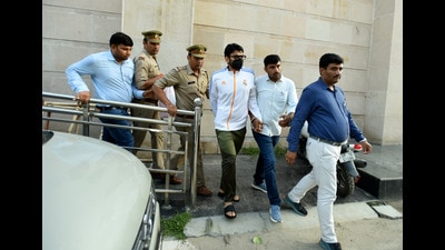 Shrikant Tyagi and his three associates were arrested by the Noida Police on Tuesday. (HT File Photo/Sunil Ghosh) Shrikant Tyagi and his three associates were arrested by the Noida Police on Tuesday. (HT File Photo/Sunil Ghosh)