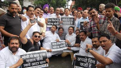 ‘Mehangai Chaupals’: The Congress said it will continue to spread awareness about anti-people policies and increase pressure on the BJP government to change course. (HT File Photo/SAmeer Sehgal)