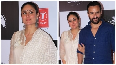 Laal Singh Chaddha actor Kareena Kapoor is picture of elegance in ivory suit with Saif Ali Khan for film's screening (HT Photo/Varinder Chawla) Laal Singh Chaddha actor Kareena Kapoor is picture of elegance in ivory suit with Saif Ali Khan for film's screening (HT Photo/Varinder Chawla)
