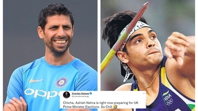 Ashish Nehra and Neeraj Chopra Ashish Nehra and Neeraj Chopra