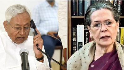 Nitish Kumar spoke with Congress interim president Sonia Gandhi. Nitish Kumar spoke with Congress interim president Sonia Gandhi.