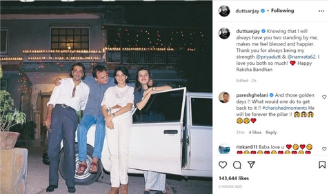 Sanjay Dutt's Instagram post.