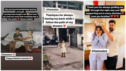Harnaaz Sandhu wishes her brother on Raksha Bandhan. (Instagram) Harnaaz Sandhu wishes her brother on Raksha Bandhan. (Instagram)