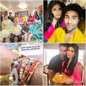 Riddhima Kapoor Sahni, Armaan Jain, Aadar Jain in pics from Kapoor's family Rakhi celebrations. Riddhima Kapoor Sahni, Armaan Jain, Aadar Jain in pics from Kapoor's family Rakhi celebrations.