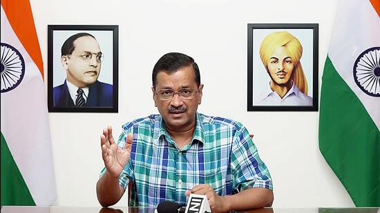Delhi chief minister Arvind Kejriwal on Thursday hit out at the Centre over the issue of freebies. (ANI)
