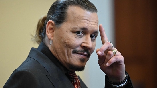 Johnny Depp looks on during a hearing in his trial against ex-wife Amber Heard at a court in the US.(AFP)