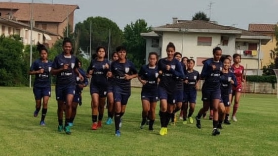 File photo of India's U17 women's football team. (Twitter/IndianFootball)