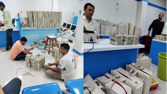 Cash seized in multiple raids at multiple locations in Maharashtra's Jalna.(ANI)