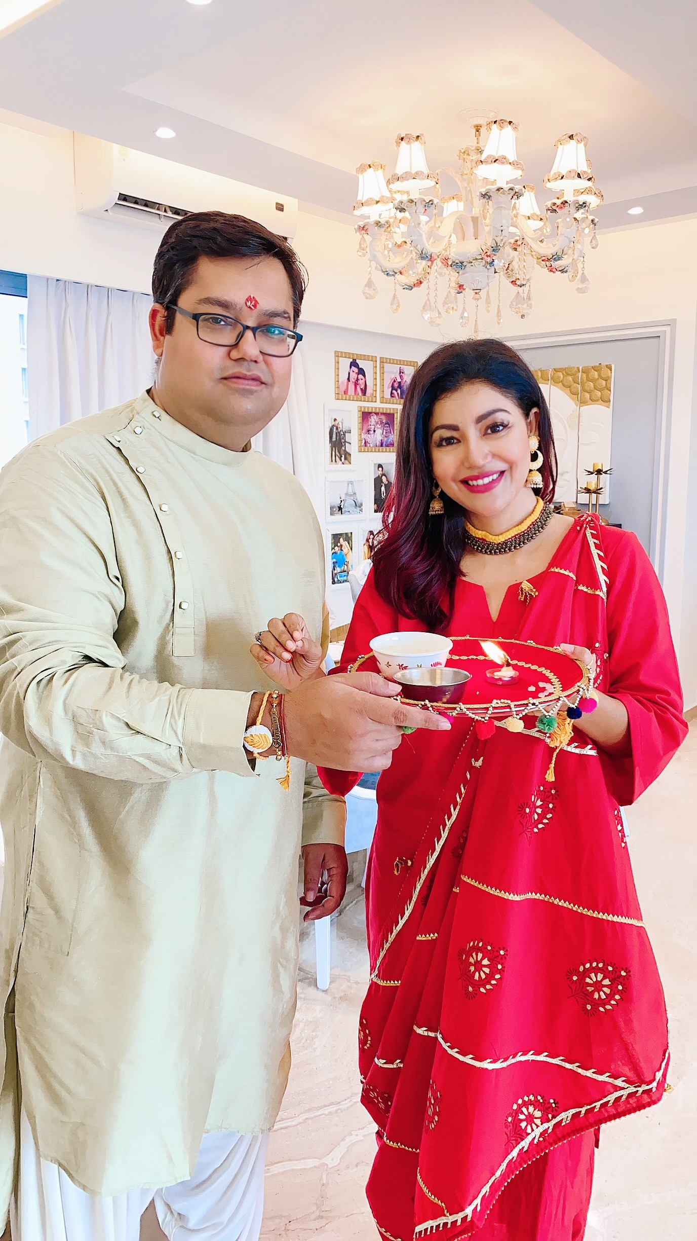 Debina Bonnerjee with Amitava Debina Bonnerjee with Amitava