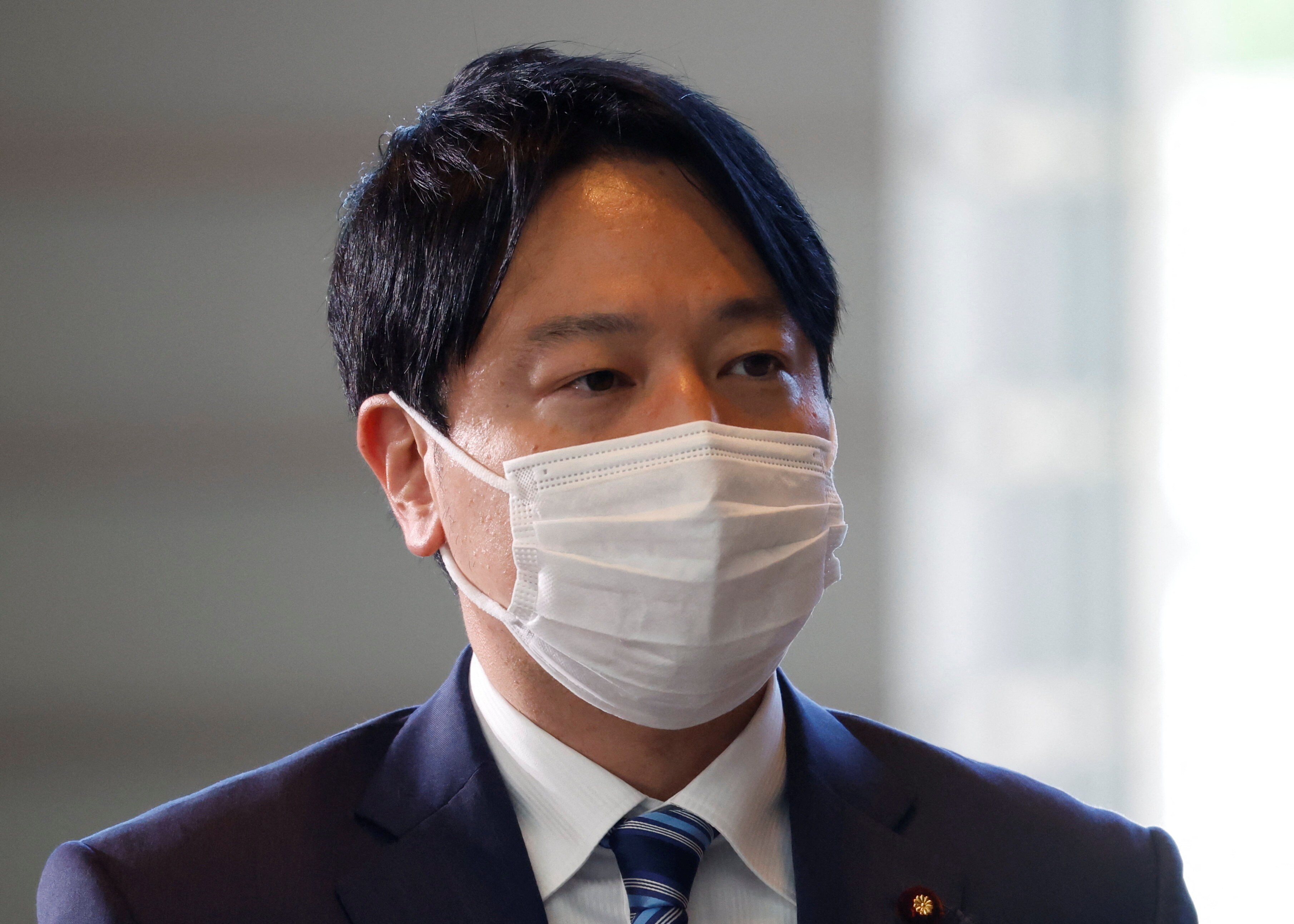 Japan's minister of state for measures for declining birthrate Masanobu Ogura. (REUTERS/Issei Kato)