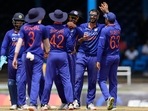 Team India players in action(AP) Team India players in action(AP)