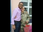 The image shows the long-lost brother and sister reuniting with each other. The image shows the long-lost brother and sister reuniting with each other.