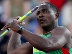 Grenada's Anderson Peters in action