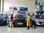 Passenger vehicle wholesales rose to 2,93,865 units in July 2022.(Representative image) Passenger vehicle wholesales rose to 2,93,865 units in July 2022.(Representative image)