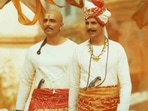 Sonu Sood with Akshay Kumar in a still from Samrat Prithviraj. Sonu Sood with Akshay Kumar in a still from Samrat Prithviraj.