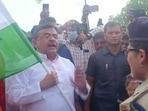 BJP leader Suvendu Adhikari said nobody was carrying any political party's flag, only the Indian National Flag.