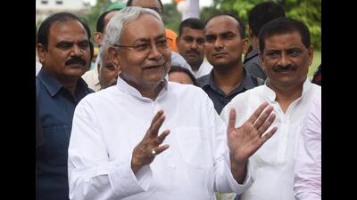Bihar chief minister Nitish Kumar interacts with the media in Patna on Friday. (Santosh Kumar/HT Photo) Bihar chief minister Nitish Kumar interacts with the media in Patna on Friday. (Santosh Kumar/HT Photo)