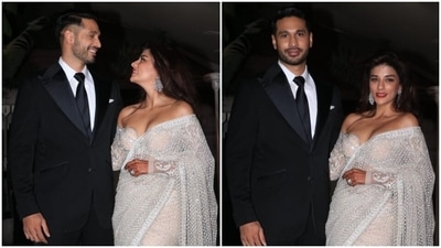Arjun Kanungo and his wife Carla Dennis host wedding reception, here's what the couple wore (HT Photo/Varinder Chawla) Arjun Kanungo and his wife Carla Dennis host wedding reception, here's what the couple wore (HT Photo/Varinder Chawla)