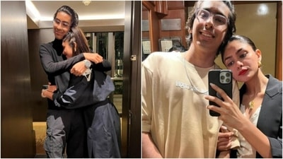 Mrunal wrote, "You complete me," for brother Mandar Thakur, as they cleebrated Raksha Bandhan together. Mruanl shared multiple snippets from their siblings diaries on her Instagram profile. (Instagram/@mrunalthakur)