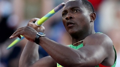 Grenada's Anderson Peters in action (REUTERS)