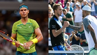 Rafael Nadal; Daniil Medvedev with Nick Kyrgios Rafael Nadal; Daniil Medvedev with Nick Kyrgios