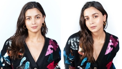 Pregnant Alia Bhatt spells effortless comfort in quirky cardigan and denim jeans for Darlings promotion (Instagram) Pregnant Alia Bhatt spells effortless comfort in quirky cardigan and denim jeans for Darlings promotion (Instagram)