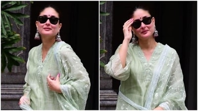 Loved Kareena Kapoor Khan's simple green suit set for Raksha Bandhan celebrations with her family? It costs ₹22k (Instagram) Loved Kareena Kapoor Khan's simple green suit set for Raksha Bandhan celebrations with her family? It costs ₹22k (Instagram)