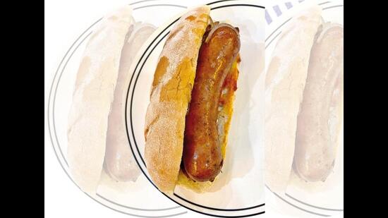 Hman offers chunky, slightly smoked sausages and sturdy buns that work for DIY hot dogs