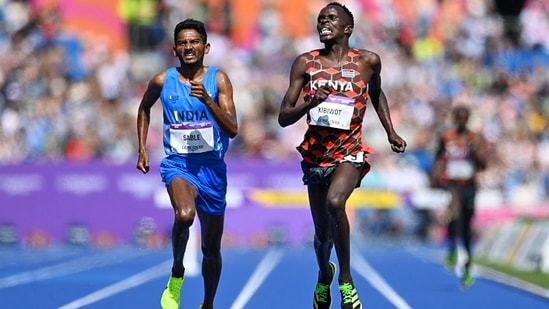 Avinash Sable (L) at CWG 2022(Team India Twitter)