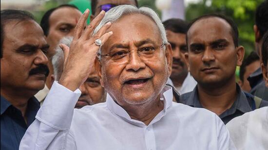 Bihar chief minister Nitish Kumar in Patna on Friday. (PTI) Bihar chief minister Nitish Kumar in Patna on Friday. (PTI)