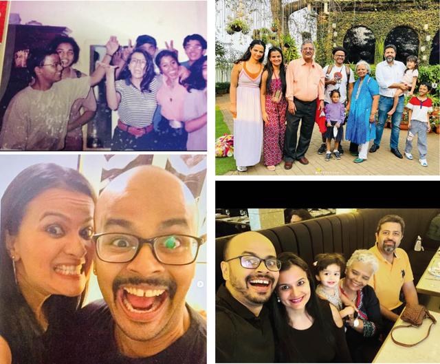(Clockwise from top) Sorabh and Meghna with friends in 1995; celebrating their mother, Sujata’s 70th birthday; honouring Mother’s Day with the family; a post Meghna put up on social media on National Siblings Day in 2021 (Clockwise from top) Sorabh and Meghna with friends in 1995; celebrating their mother, Sujata’s 70th birthday; honouring Mother’s Day with the family; a post Meghna put up on social media on National Siblings Day in 2021