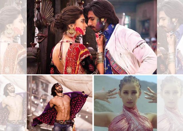 Both Deepika Padukone’s earrings (top) and Ranveer Singh’s dance in the song Tattad (above, right) from Ram Leela are evocative of peacocks; Manisha Koirala’s costumes in the song Satrangi Re depict the seven stages of love Both Deepika Padukone’s earrings (top) and Ranveer Singh’s dance in the song Tattad (above, right) from Ram Leela are evocative of peacocks; Manisha Koirala’s costumes in the song Satrangi Re depict the seven stages of love