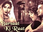 In more recent times, who can ever forget the song Zindagi bhar nahin bhoole gi woh barsaat ki raat, from the eponymous film Barsaat Ki Raat, where the ethereal Madhubala meets Bharat Bhushan, on a rain-filled night? (YouTube) In more recent times, who can ever forget the song Zindagi bhar nahin bhoole gi woh barsaat ki raat, from the eponymous film Barsaat Ki Raat, where the ethereal Madhubala meets Bharat Bhushan, on a rain-filled night? (YouTube)