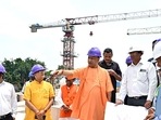 File image of Uttar Pradesh chief minister Yogi Adityanath inspecting the Ram Temple's construction site.(HT_PRINT) File image of Uttar Pradesh chief minister Yogi Adityanath inspecting the Ram Temple's construction site.(HT_PRINT)