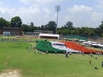 Independence Day 2022: ‘Largest human image of waving National Flag’ created by volunteers of NID Foundation and students of Chandigarh University. Independence Day 2022: ‘Largest human image of waving National Flag’ created by volunteers of NID Foundation and students of Chandigarh University.