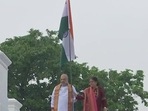 ‘Har Ghar Tiranga’: Amit Shah hoists flag at his home, ‘Har Ghar Tiranga’: Amit Shah hoists flag at his home, 