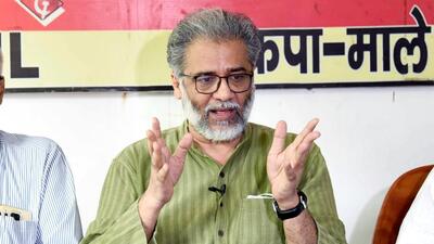 Communist Party of India (ML) (Liberation) general secretary Dipankar Bhattacharya addresses a press conference, in Patna on Saturday. (ANI) Communist Party of India (ML) (Liberation) general secretary Dipankar Bhattacharya addresses a press conference, in Patna on Saturday. (ANI)