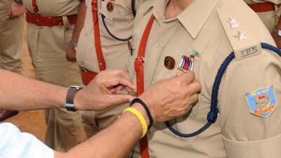 The Commendation Disc awards will be conferred on Independence Day to recognise the police personnel’s outstanding services. (HT Photo/For representation only) The Commendation Disc awards will be conferred on Independence Day to recognise the police personnel’s outstanding services. (HT Photo/For representation only)