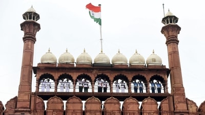 India's national flag with three horizontal stripes of red, yellow, and green was hoisted for the first time at what is now called Girish Park in Kolkata. (PTI) India's national flag with three horizontal stripes of red, yellow, and green was hoisted for the first time at what is now called Girish Park in Kolkata. (PTI)