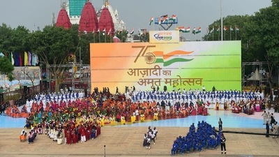 The first variant of India's current national flag was originally designed by Pingali Venkayya, an educationist and freedom fighter from Andhara Pradesh in 1921. (PTI) The first variant of India's current national flag was originally designed by Pingali Venkayya, an educationist and freedom fighter from Andhara Pradesh in 1921. (PTI)