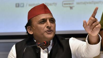 Samajwadi Party president Akhilesh Yadav addresses a press conference in Lucknow. (ANI) Samajwadi Party president Akhilesh Yadav addresses a press conference in Lucknow. (ANI)