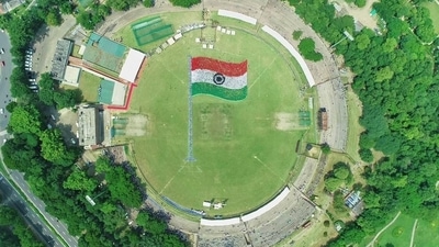 Students of Chandigarh University seen attempting the Guinness World Record. ((Twitter/ Chandigarh University)) Students of Chandigarh University seen attempting the Guinness World Record. ((Twitter/ Chandigarh University))