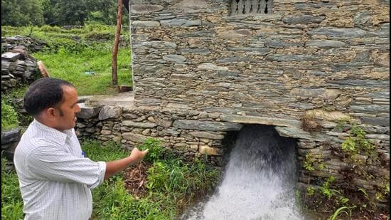 Uttarakhand villagers said watermills, like this one in Uttarkashi’s Chaijula, could be repaired and upgraded to produce power