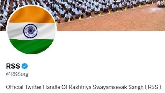 The RSS changed its social media photos to that of the National Flag on Friday.&nbsp;