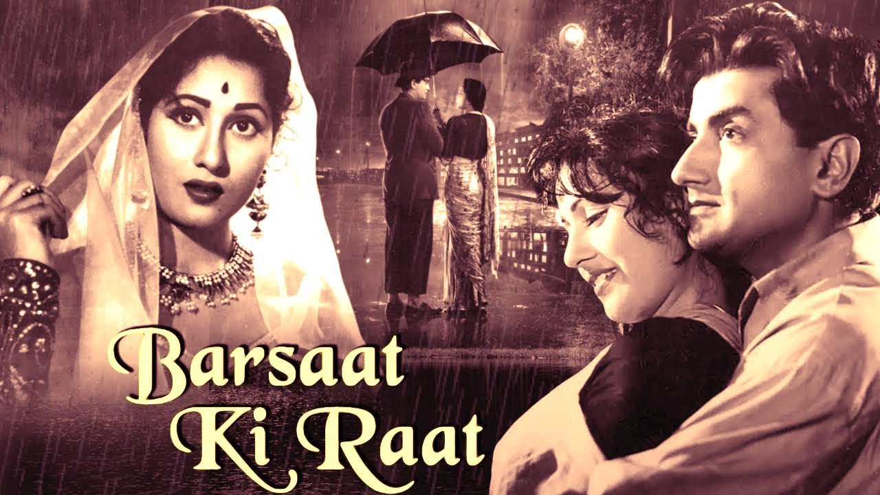In more recent times, who can ever forget the song Zindagi bhar nahin bhoole gi woh barsaat ki raat, from the eponymous film Barsaat Ki Raat, where the ethereal Madhubala meets Bharat Bhushan, on a rain-filled night? (YouTube) In more recent times, who can ever forget the song Zindagi bhar nahin bhoole gi woh barsaat ki raat, from the eponymous film Barsaat Ki Raat, where the ethereal Madhubala meets Bharat Bhushan, on a rain-filled night? (YouTube)
