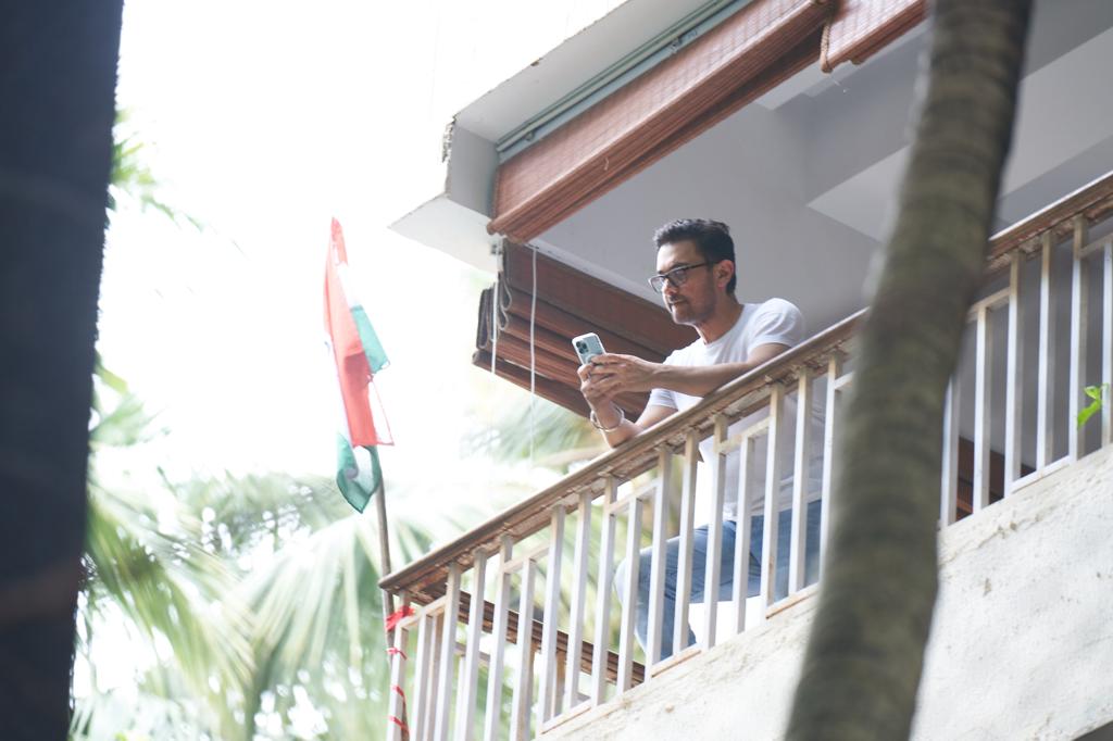 Aamir Khan at his house in Mumbai.&nbsp;